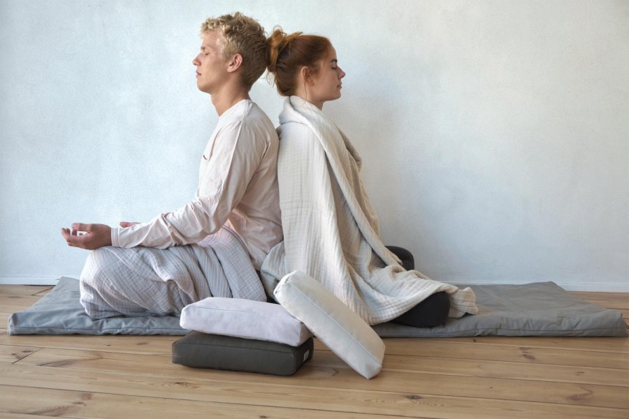 The Organic Company Meditationspude 30x5x20 cm, Dark Grey