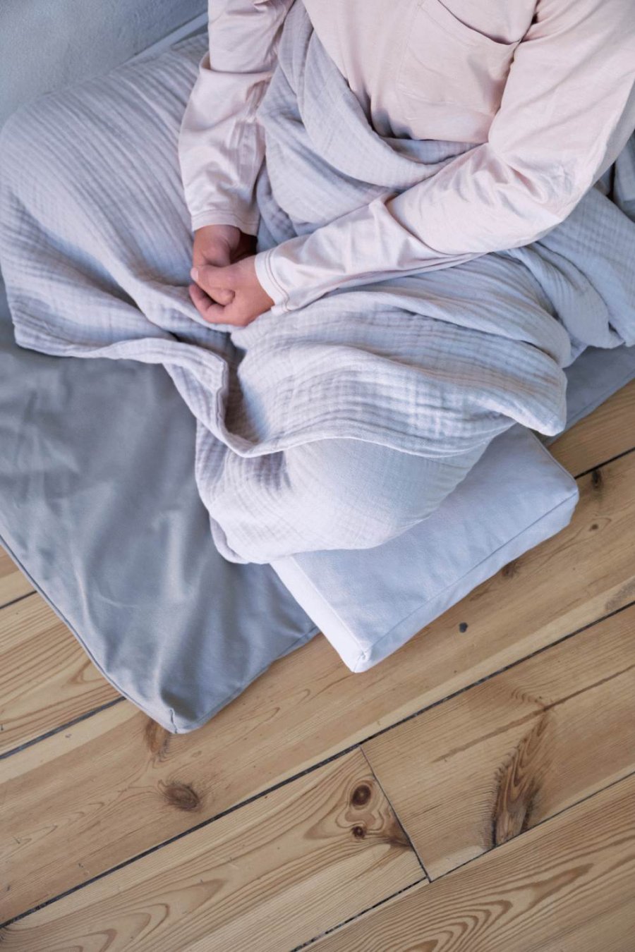 The Organic Company Meditationspude 30x5x20 cm, Dusty Lavender