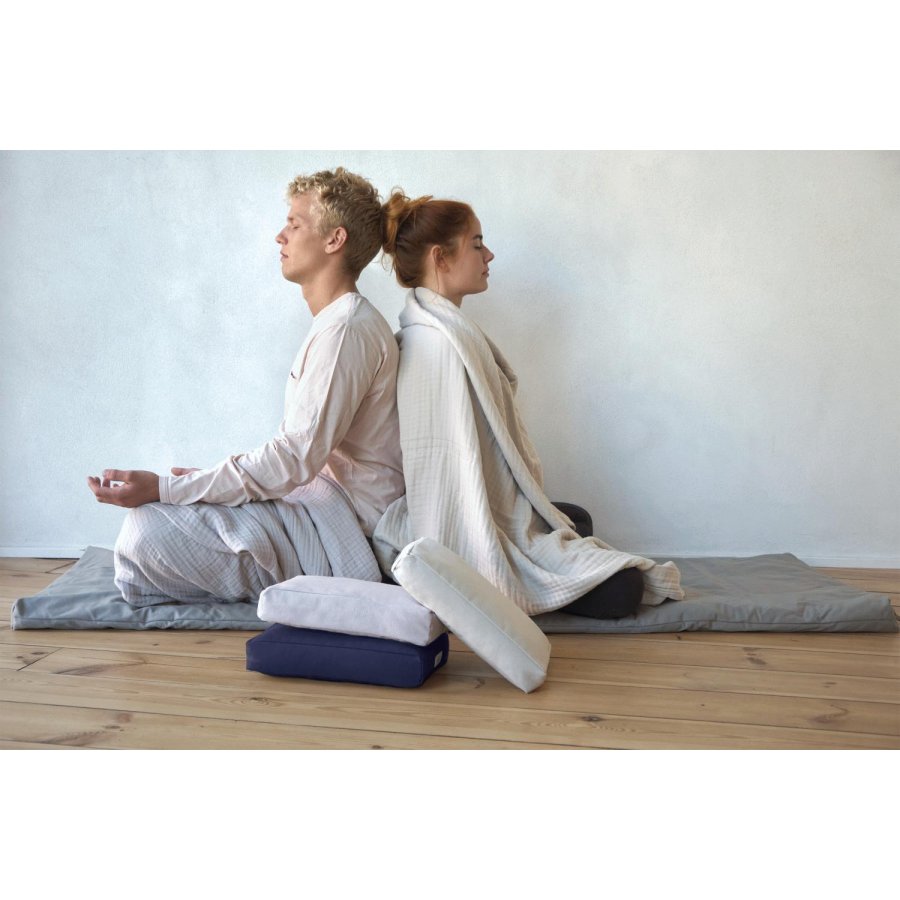 The Organic Company Meditationspude 30x5x20 cm, Dark Blue