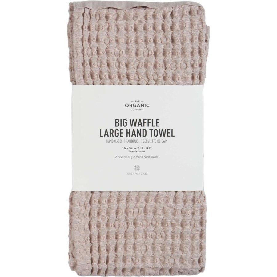 The Organic Company Big Waffle Handtuch 130x50 cm, Dusty Lavender