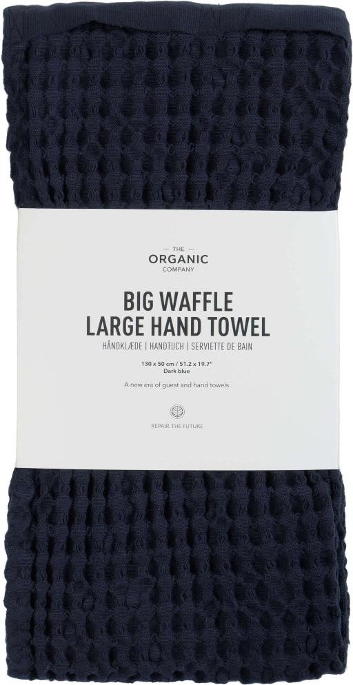 The Organic Company Big Waffle Handtuch 130x50 cm, Dunkelblau