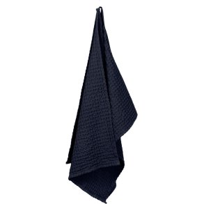 The Organic Company Vaffel Håndklæde 50x130 cm, Dark Blue
