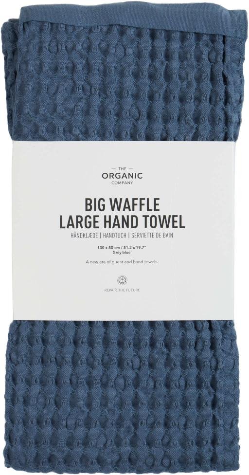 The Organic Company Big Waffle Handtuch 130x50 cm, Graublau