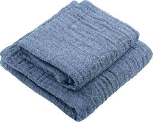 The Organic Company FINE Handtuch-Geschenkset, Grey Blue