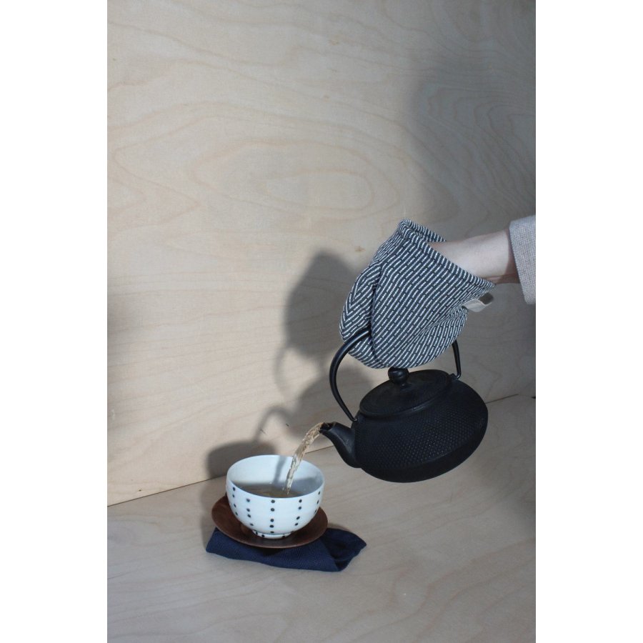 The Organic Company Ofenhandschuh 2er Set 14x14 cm, Evening Grey