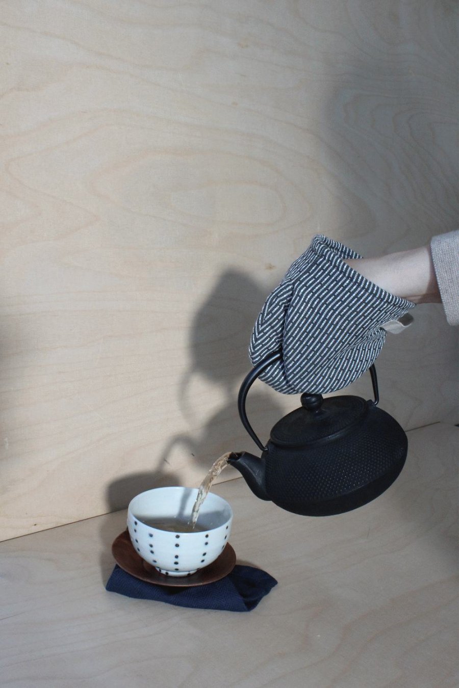 The Organic Company Ofenhandschuh 2er Set 14x14 cm, Evening Grey