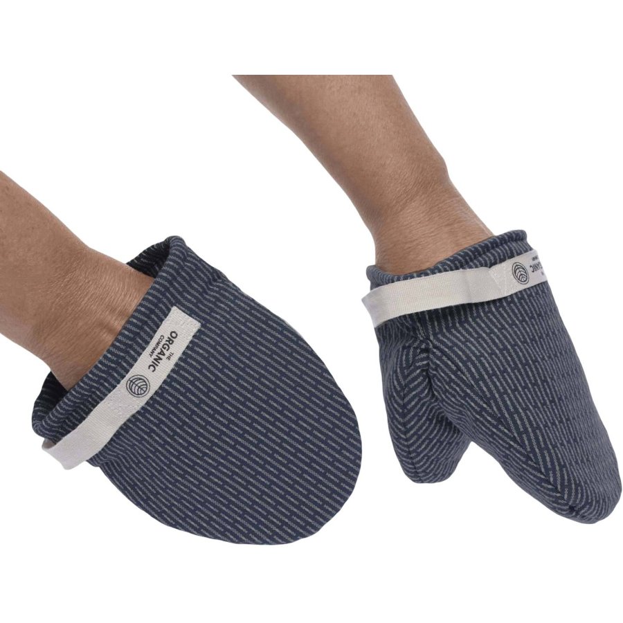 The Organic Company Ovnhandske 2 stk. 14x14 cm, Dark Blue Stone