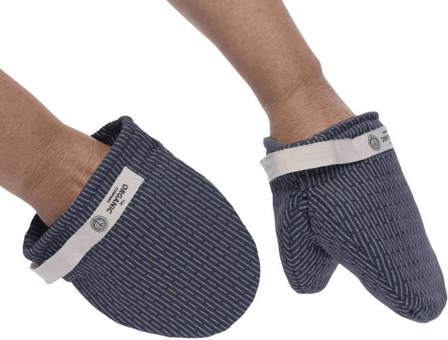 The Organic Company Ovnhandske 2 stk. 14x14 cm, Dark Blue Stone