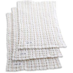 The Organic Company Vaffel Vaskeklud 3 stk. 25x40 cm, Natural White Stone