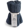 The Organic Company Big Waffle Waschlappen 3er Set. 25x40 cm, Grey Blue