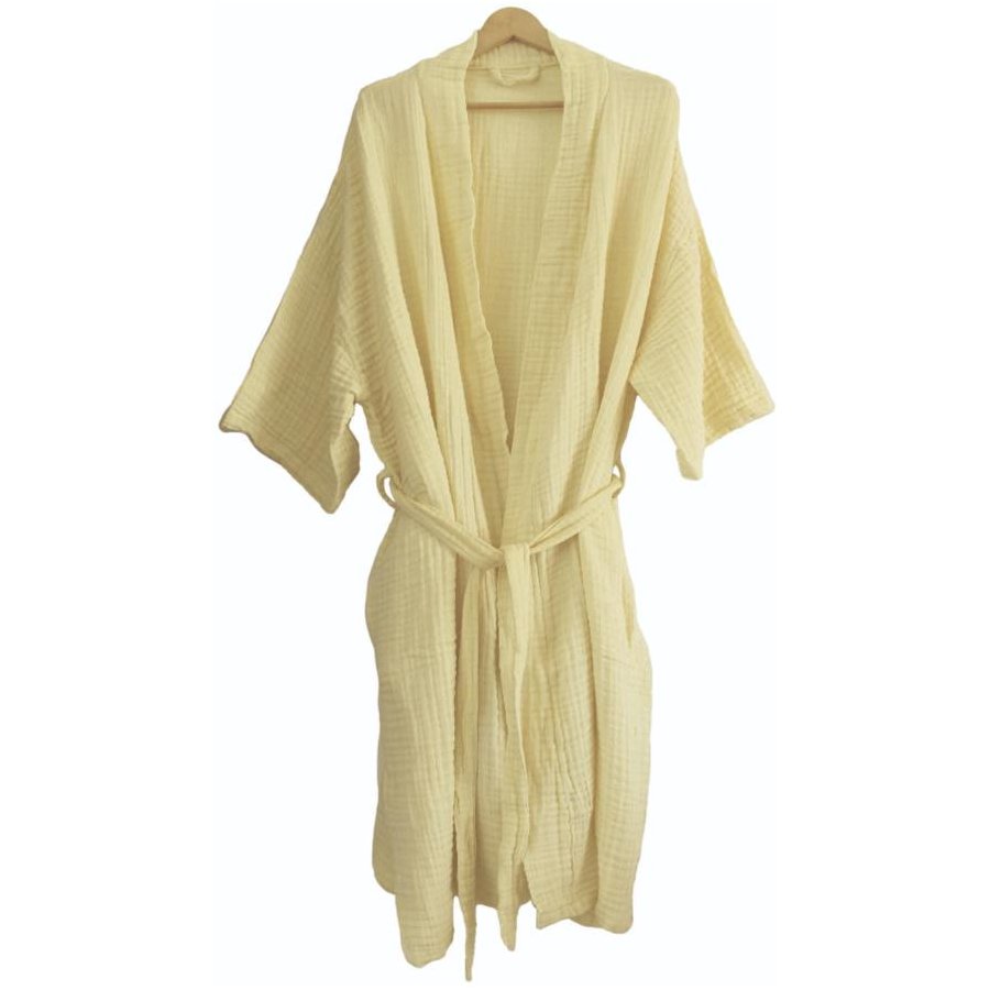 The Organic Company FINE Bademantel M/L, Pale Yellow