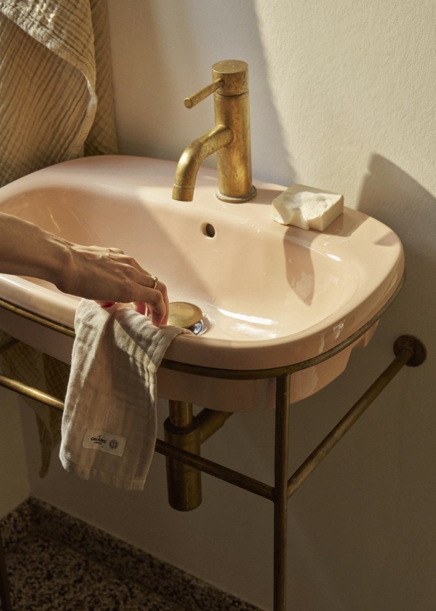 The Organic Company FINE Waschlappen 3er Set 30x30 cm, Stone