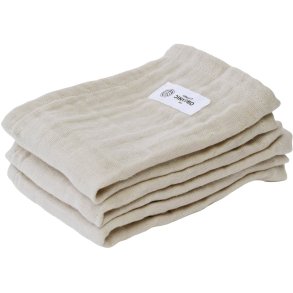 The Organic Company FINE Waschlappen 3er Set 30x30 cm, Stone