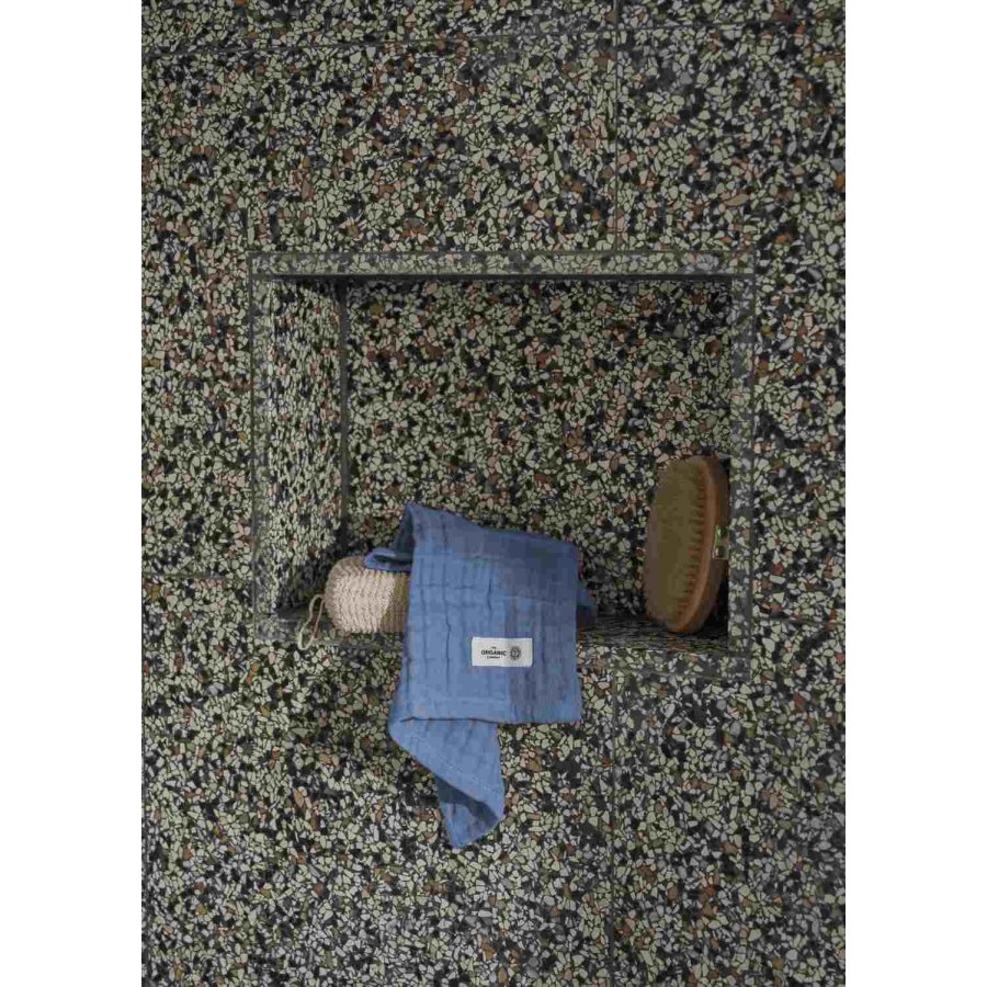 The Organic Company FINE Waschlappen 3er Set 30x30 cm, Grey Blue