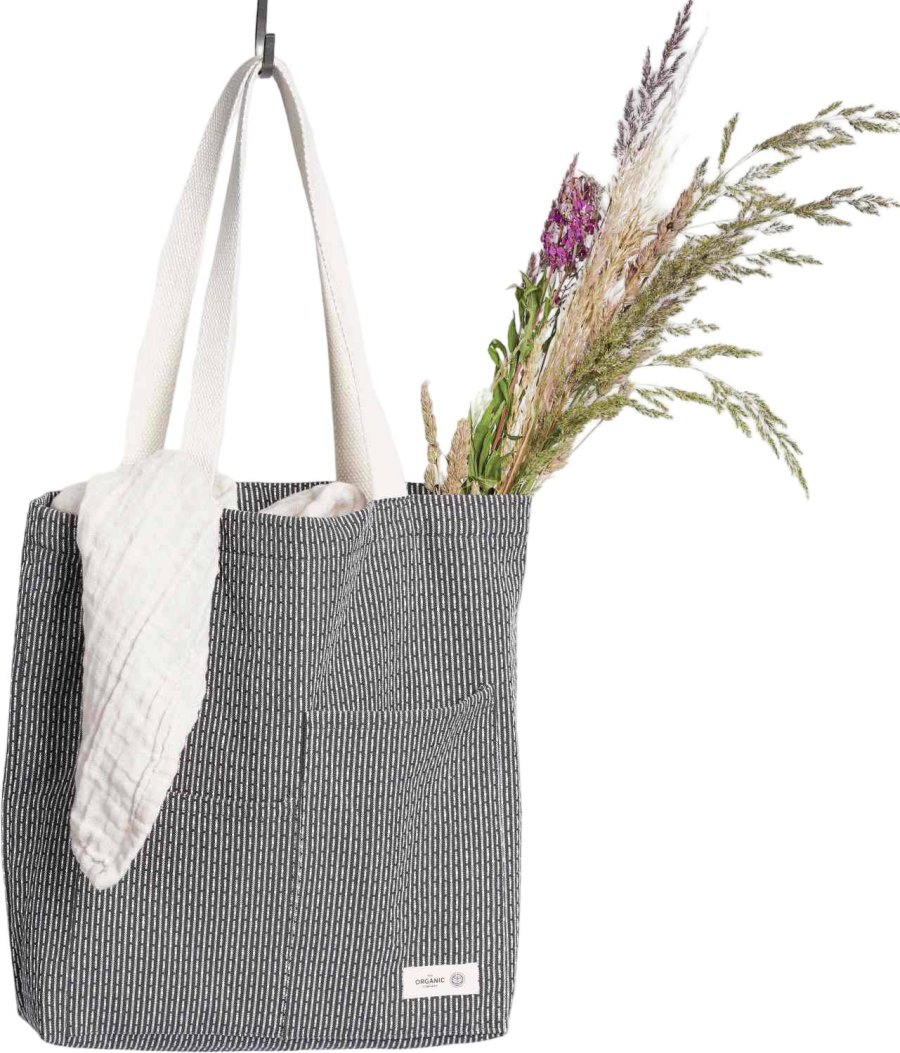 The Organic Company Piqu&eacute; Tote Bag 30x35 cm, Evening Grey