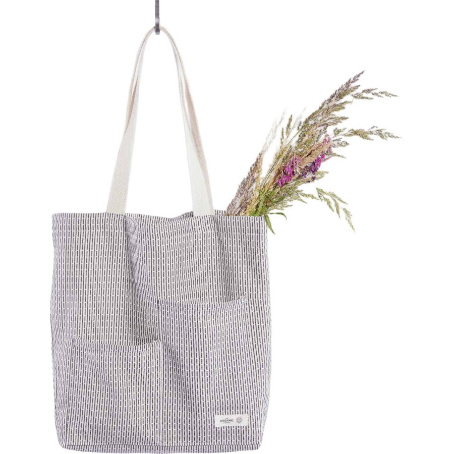 The Organic Company Piqu&eacute; Tote Bag 30x35 cm, Morning Grey