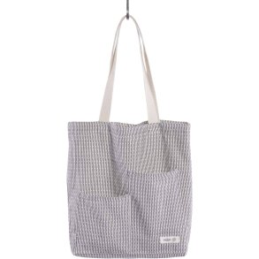 The Organic Company Piqu&eacute; Tote Bag 30x35 cm, Morning Grey