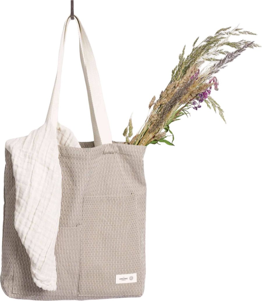 The Organic Company Piqu&eacute; Tote Bag 30x35 cm, Clay Stone