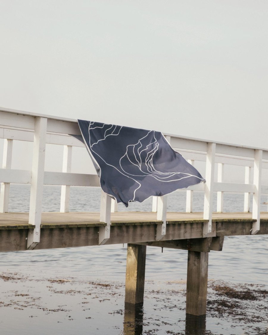 The Organic Company Reconnect T�rkl�de 140x180 cm, Dark Blue