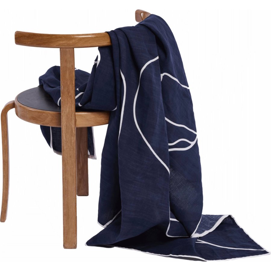 The Organic Company Reconnect T�rkl�de 140x180 cm, Dark Blue