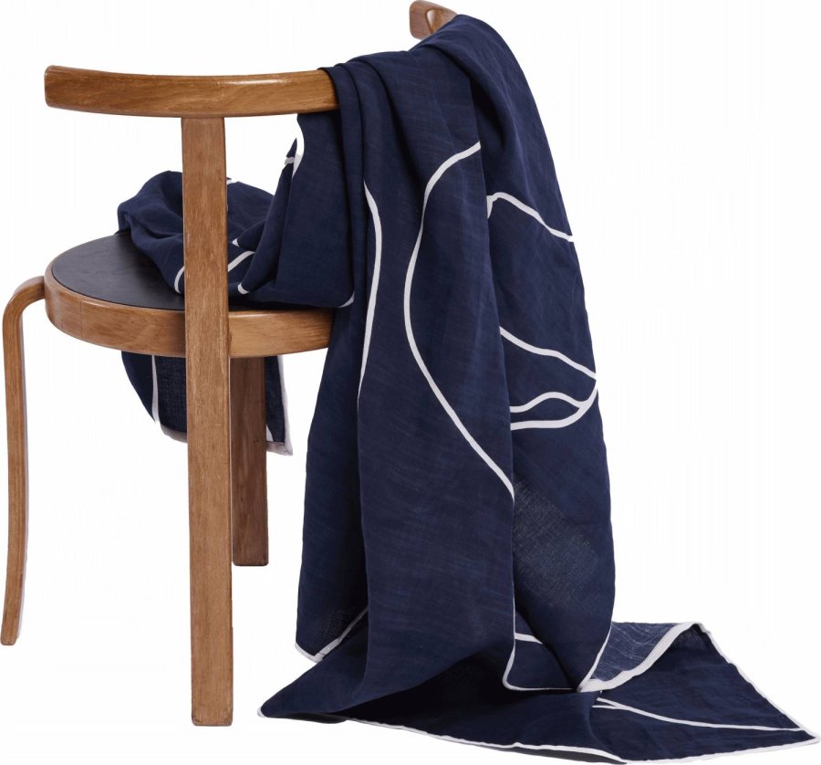 The Organic Company Reconnect T�rkl�de 140x180 cm, Dark Blue