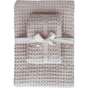 The Organic Company Groes Waffel Handtuch-Geschenkset, Stone