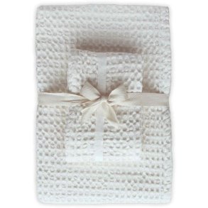 The Organic Company Groes Waffel Handtuch-Geschenkset, Natural White