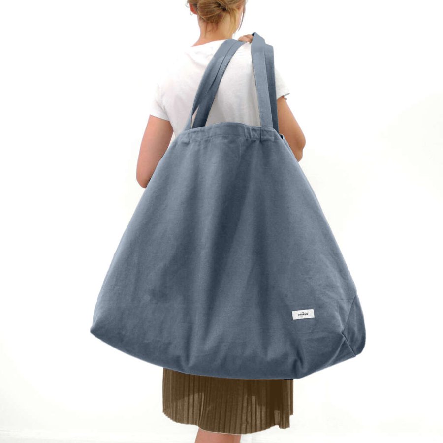 The Organic Company Taske 45x90 cm, Grey Blue