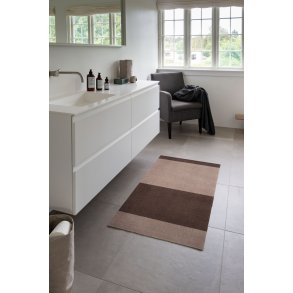 Tica Copenhagen Stripes Horisontal Gulvmåtte 67x120 cm, Sand/Brun
