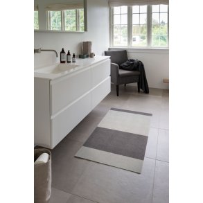 Tica Copenhagen Stripes Horisontal Gulvmåtte 67x120 cm, Steelgrey/Lysegrå