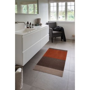 Tica Copenhagen Stripes Horisontal Gulvmåtte 67x120 cm, Sand/Brun/Terracotta