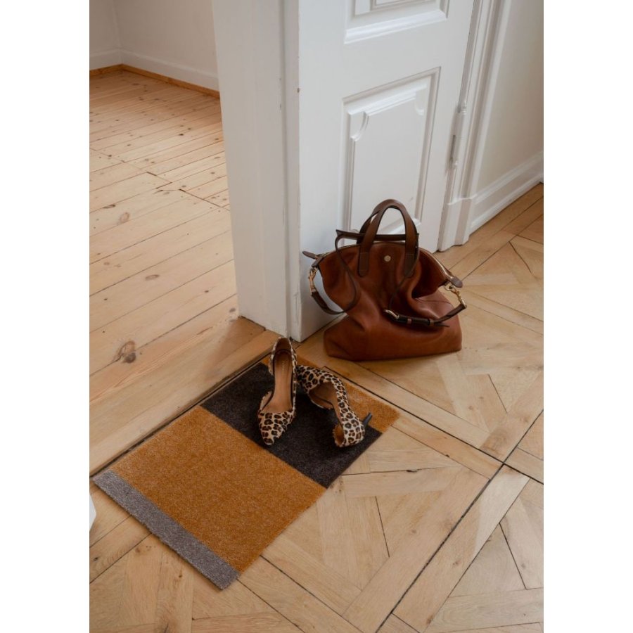 Tica Copenhagen Stripes Bodenmatte 40x60 cm, Dijon/Braun/Sand