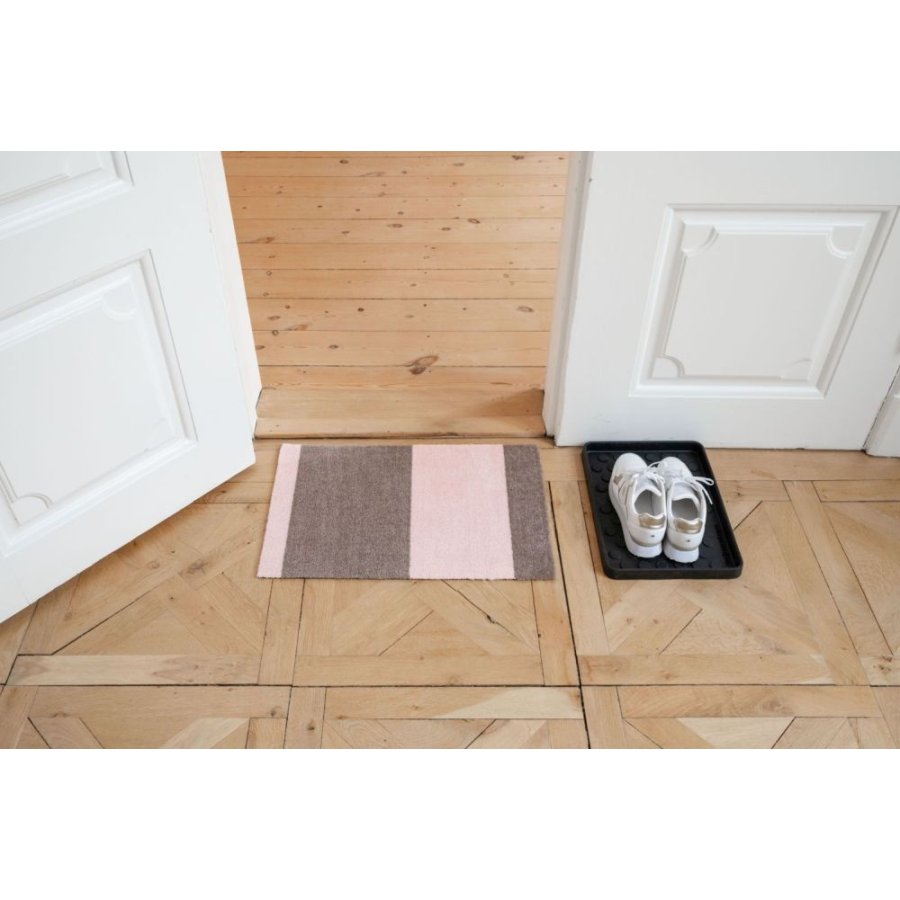 Tica Copenhagen Stripes Bodenmatte 40x60 cm, Sand/Rosa