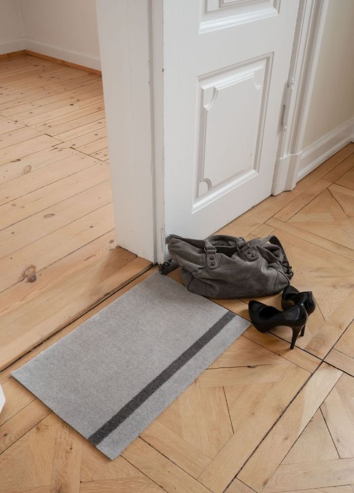 Tica Copenhagen Stripes Vertikal Bodenmatte 40x60 cm, Steelgrey