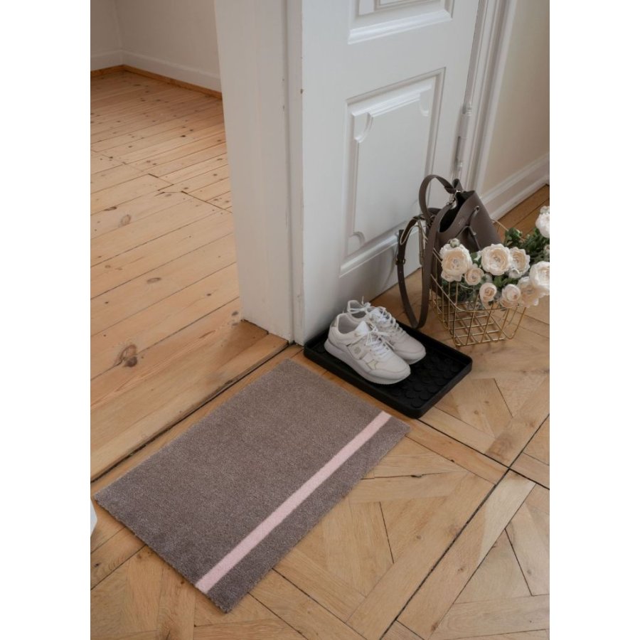 Tica Copenhagen Stripes Vertikal Bodenmatte 40x60 cm, Sand/Rosa