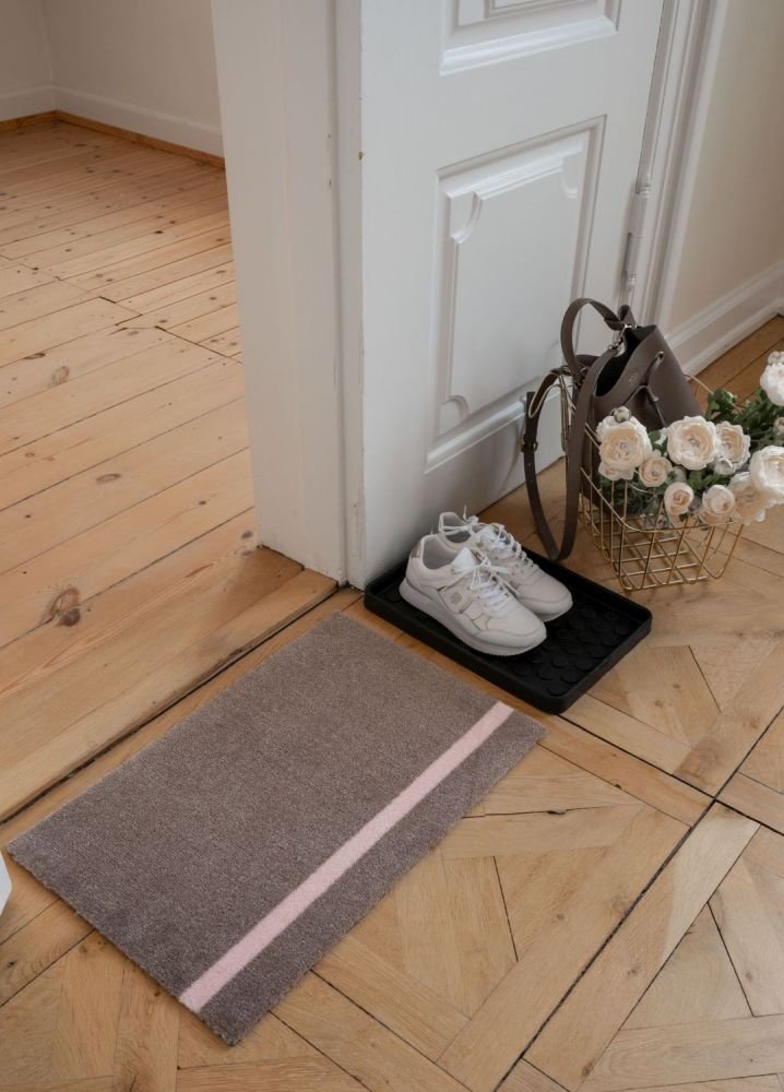 Tica Copenhagen Stripes Vertikal Bodenmatte 40x60 cm, Sand/Rosa