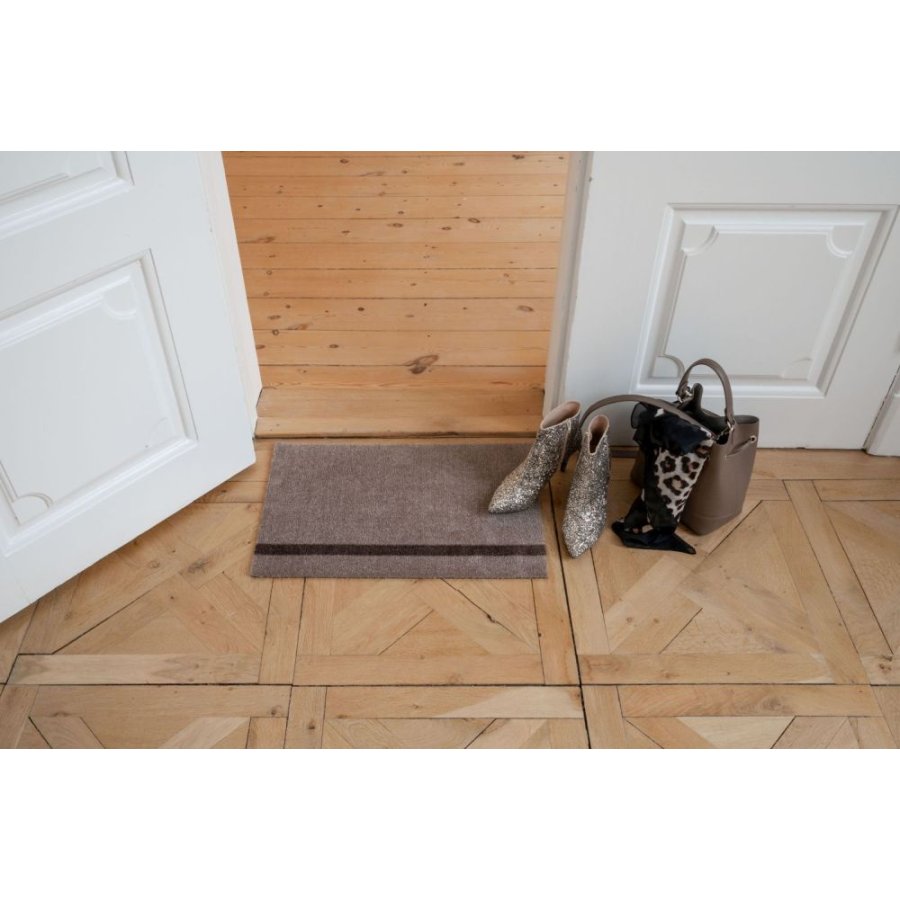 Tica Copenhagen Stripes Vertikal Fu&szlig;matte 40x60 cm, Sand/Braun