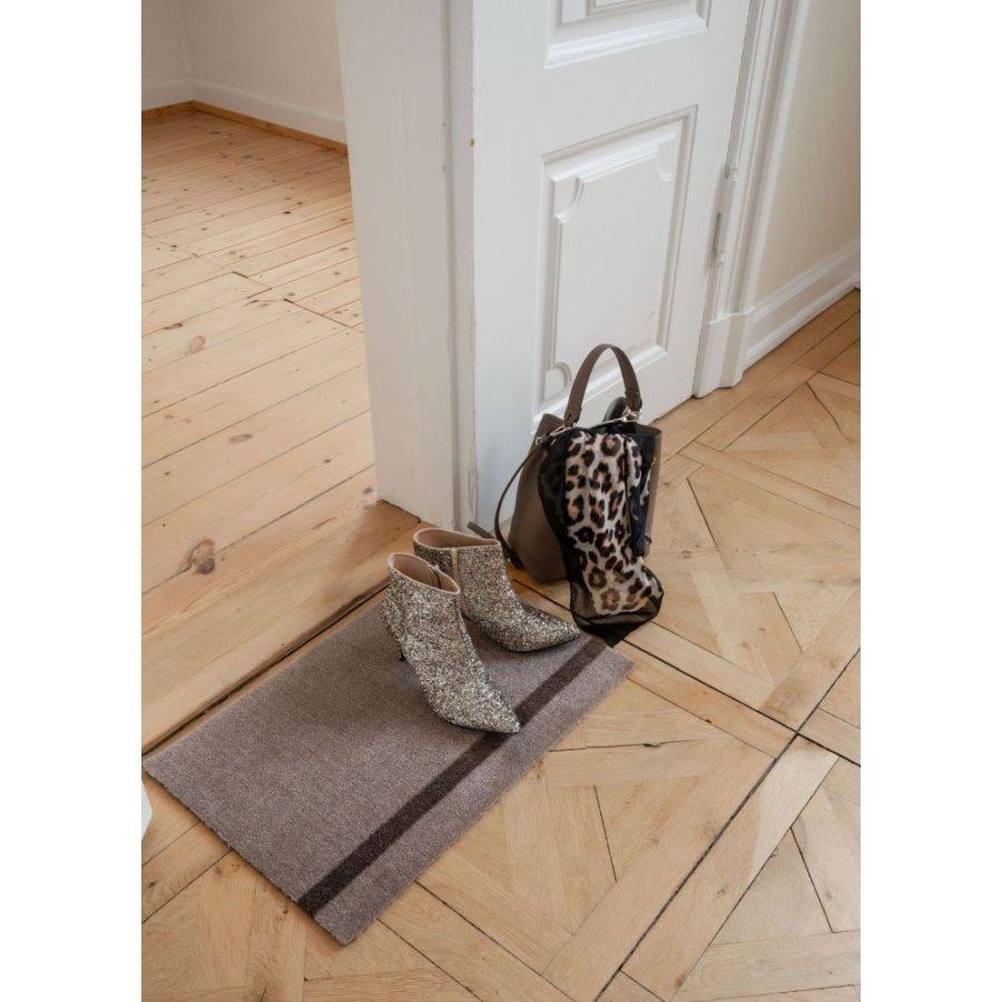 Tica Copenhagen Stripes Vertikal Fu&szlig;matte 40x60 cm, Sand/Braun