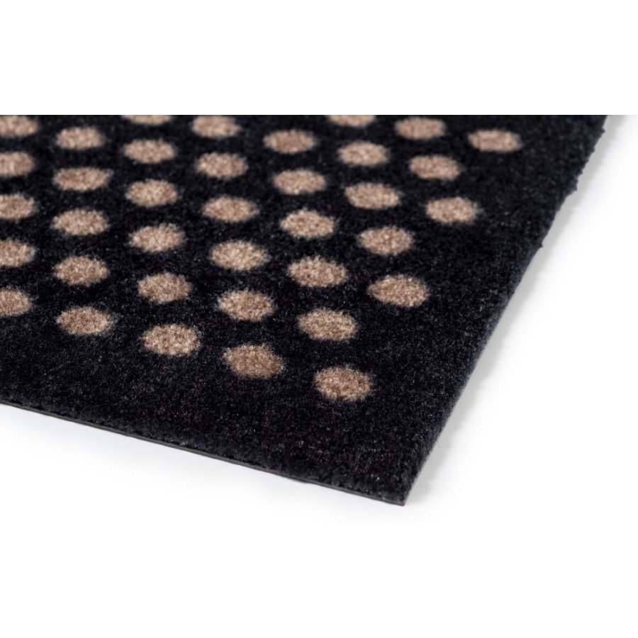 Tica Copenhagen Dot Schmutzfangmatte 110x200 cm, Sort/Sand