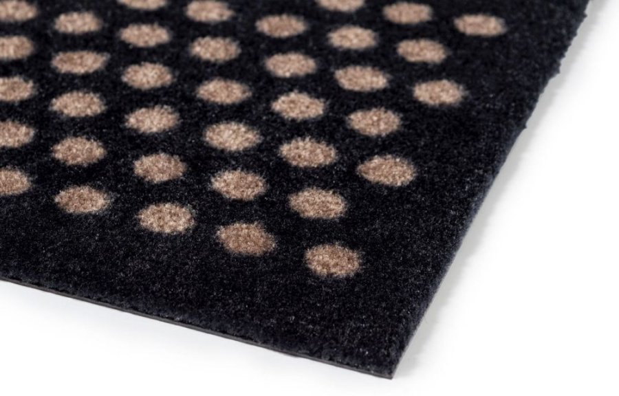 Tica Copenhagen Dot Schmutzfangmatte 110x200 cm, Sort/Sand