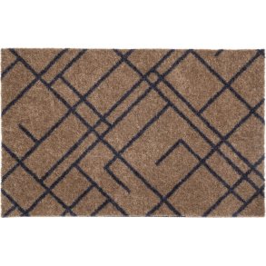 Tica Copenhagen Lines Bodenmatte 40x60 cm, Sand/Blaugrau