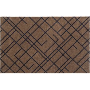 Tica Copenhagen Lines Bodenmatte 60x90 cm, Sand/Blaugrau