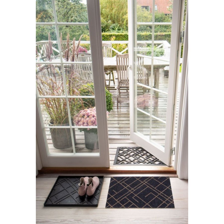 Tica Copenhagen Lines Bodenmatte 40x60 cm, Blaugrau/Sand