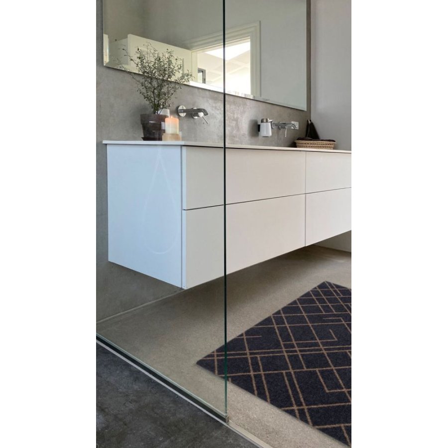 Tica Copenhagen Lines Bodenmatte 60x90 cm, Blaugrau/Sand