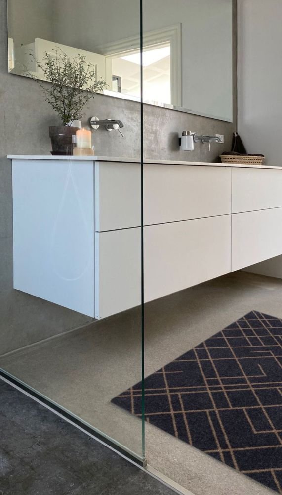 Tica Copenhagen Lines Bodenmatte 60x90 cm, Blaugrau/Sand