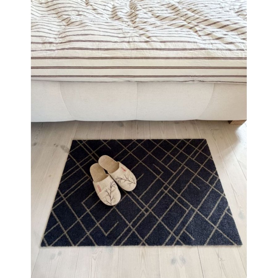Tica Copenhagen Lines Bodenmatte 60x90 cm, Blaugrau/Sand