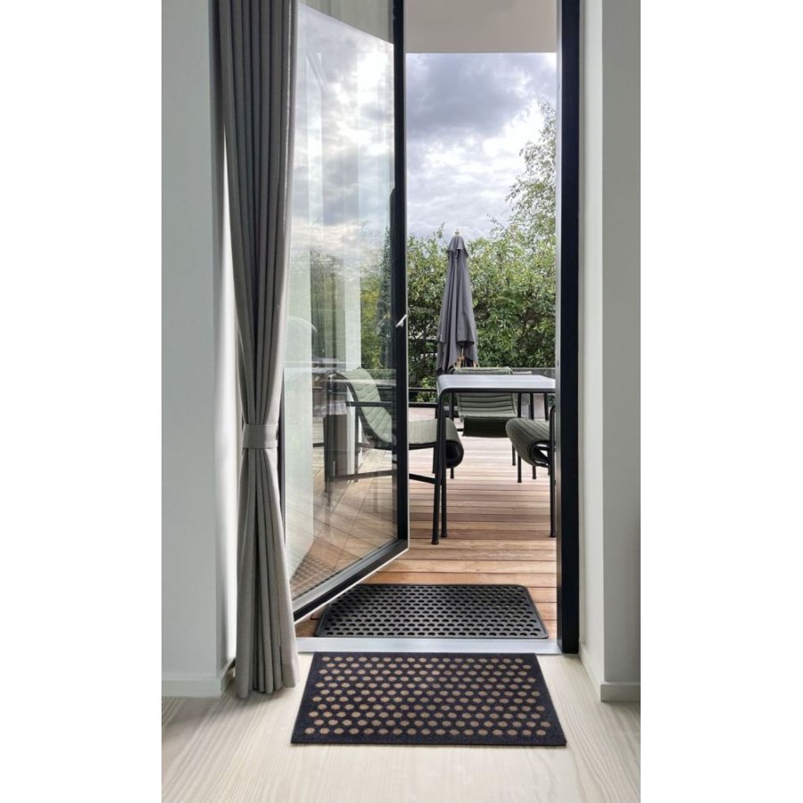 Tica Copenhagen Dot Schmutzfangmatte 40x60 cm, Blaugrau/Sand