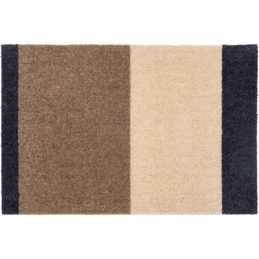 Tica Copenhagen Stripes Bodenmatte 40x60 cm, Blaugrau/Sand/Elfenbein