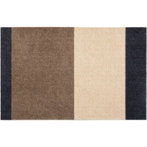 Tica Copenhagen Stripes Bodenmatte 60x90 cm, Blaugrau/Sand/Elfenbein