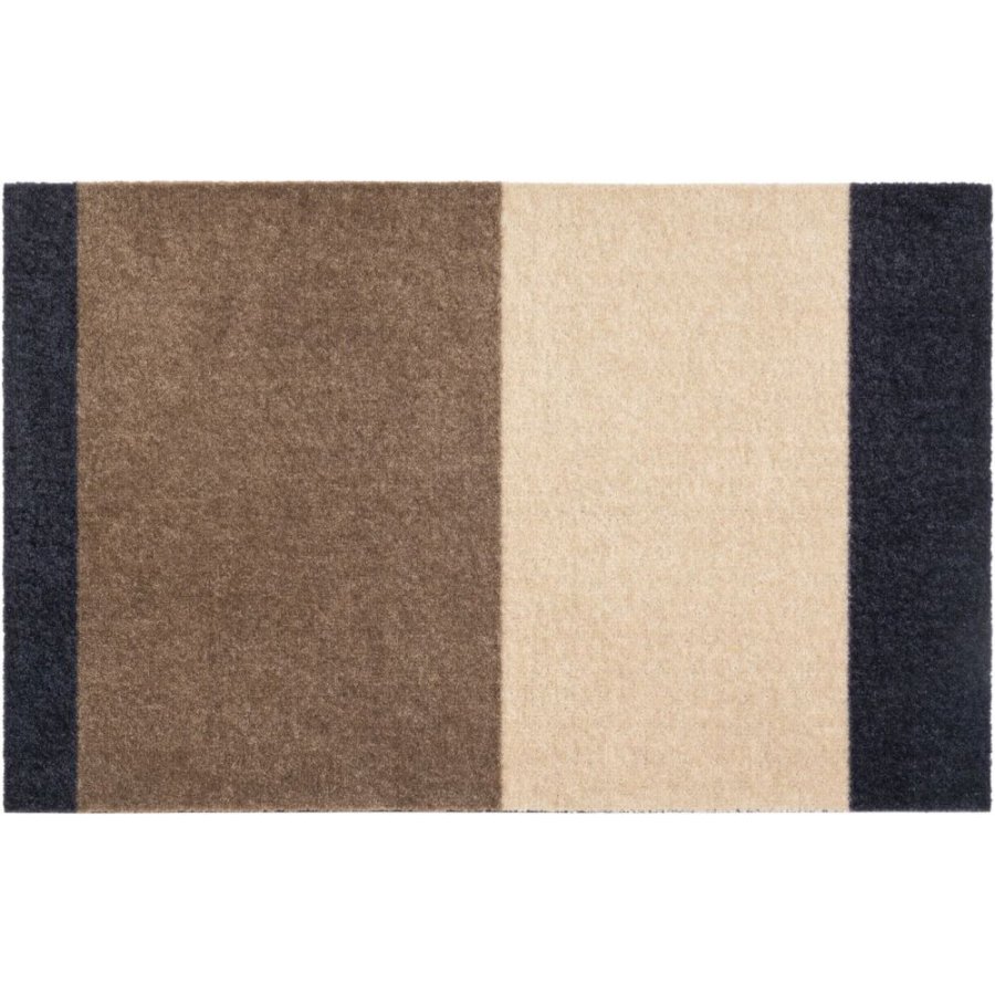 Tica Copenhagen Stripes Bodenmatte 60x90 cm, Blaugrau/Sand/Elfenbein